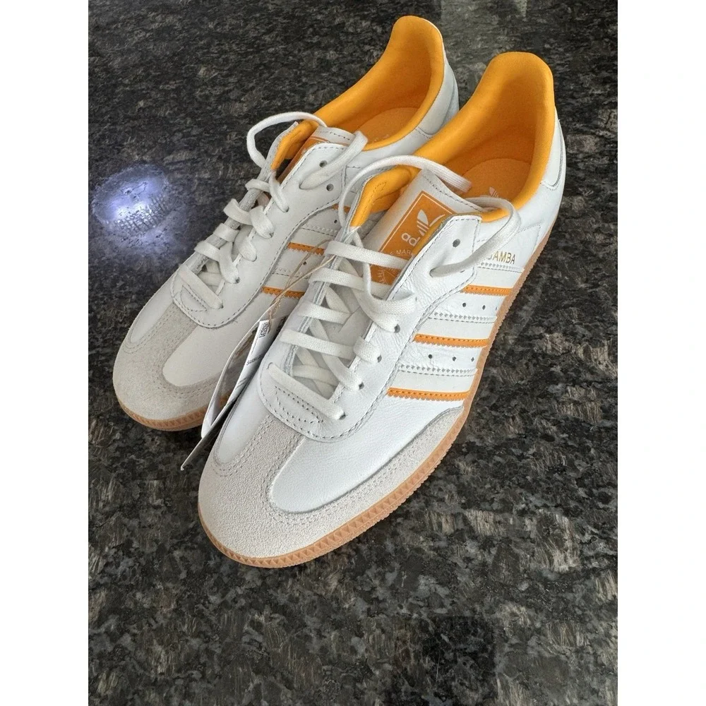 Adidas Samba OG IH5582 Sneakers US Men's 7 White 3-Stripes Leather Shoes IH5582